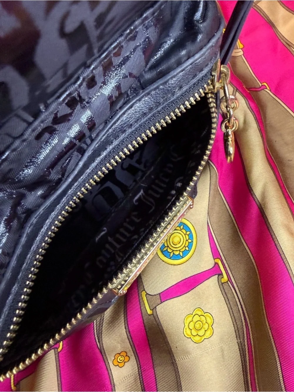 Juicy Couture Ransom Note Metallic Logo Gothic Mini Backpack - LIKE NEW